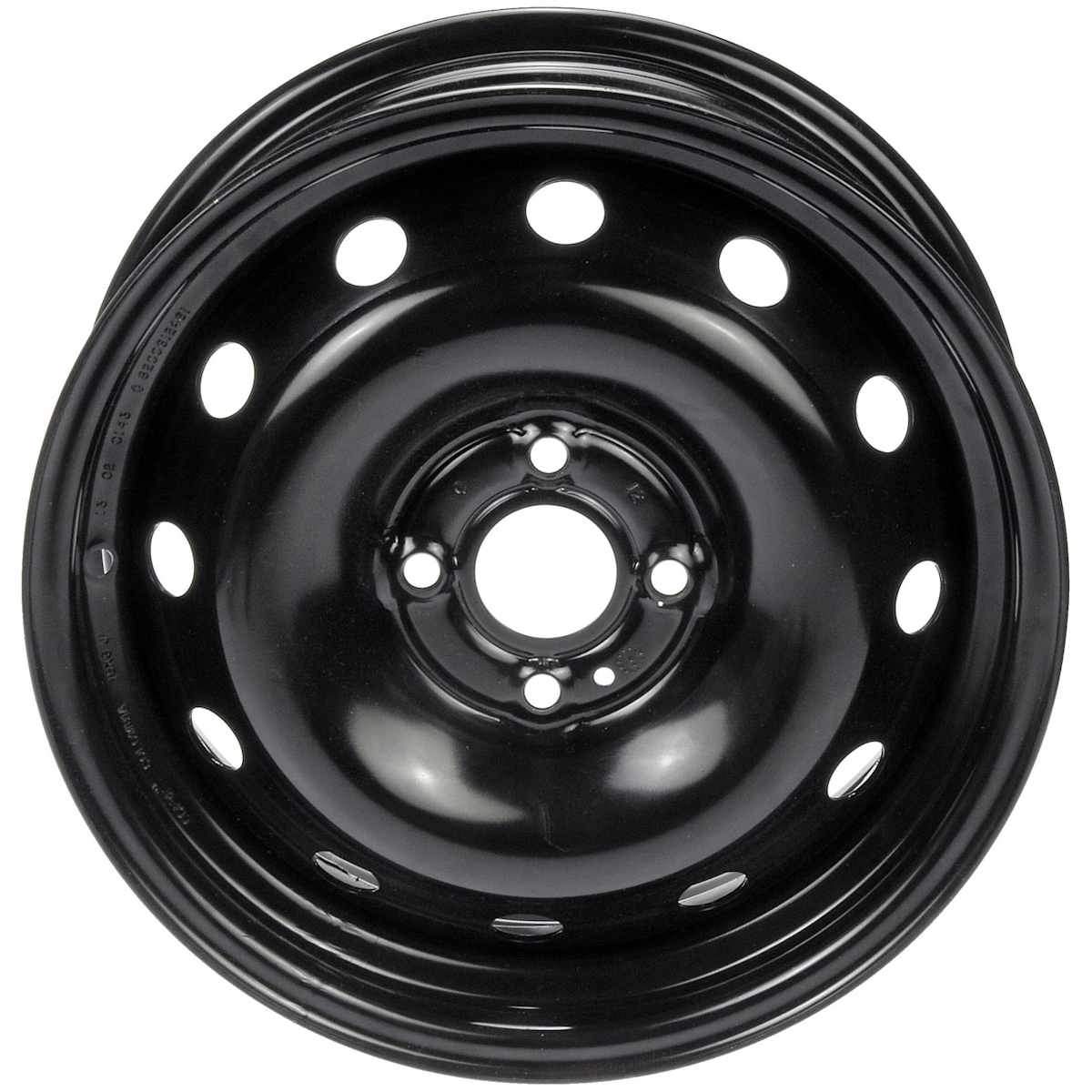 AutoWheels® STL08077U45N Wheel, Steel, Black, 15 in. x 6 in., Sold Individually