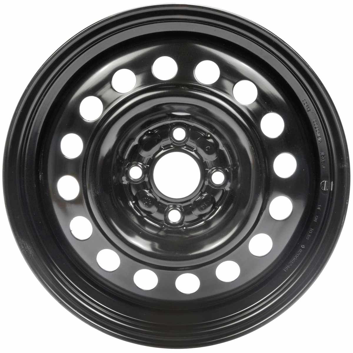 AutoWheels® STL63828U45N Wheel, Steel, Black, 15 in. x 6 in., Sold Individually
