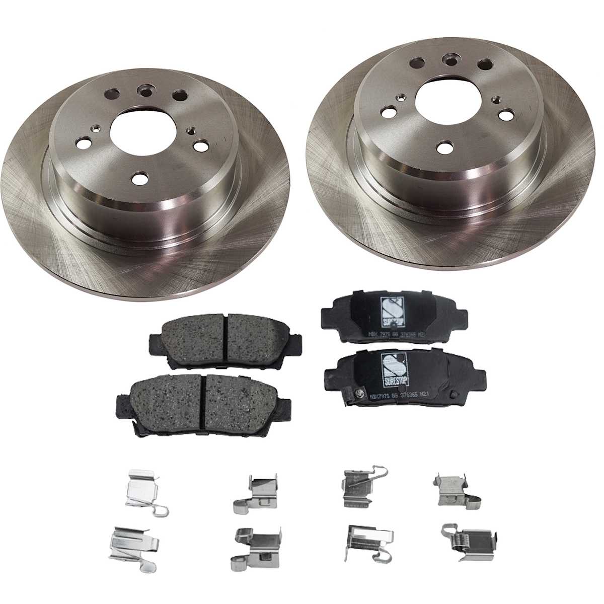 SureStop® Rear Brake Disc and Pad Kit, Plain Surface