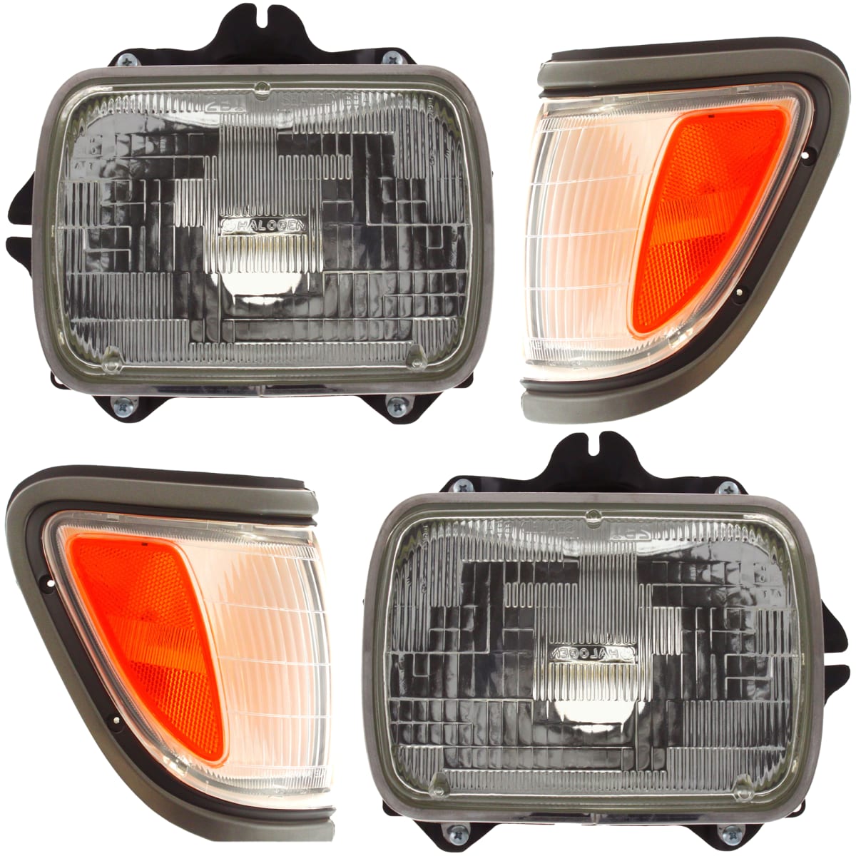 Replacement Headlight Kit, With bulb(s), Halogen, Clear Lens, includes Corner Lights