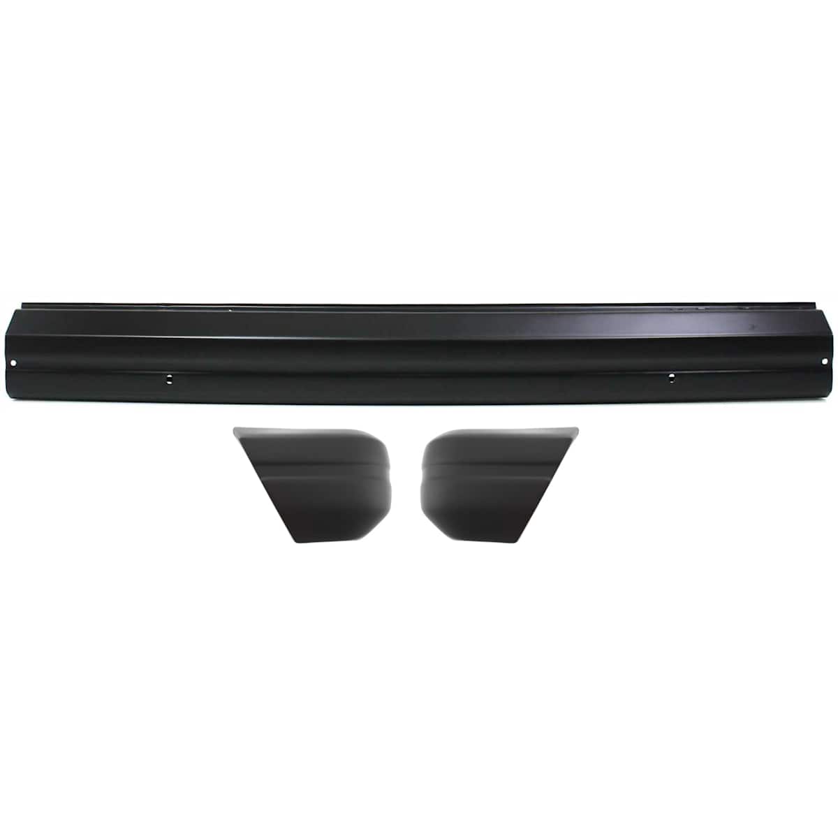 Replacement Front Bumper Kit, Painted Black, includes Bumper Ends