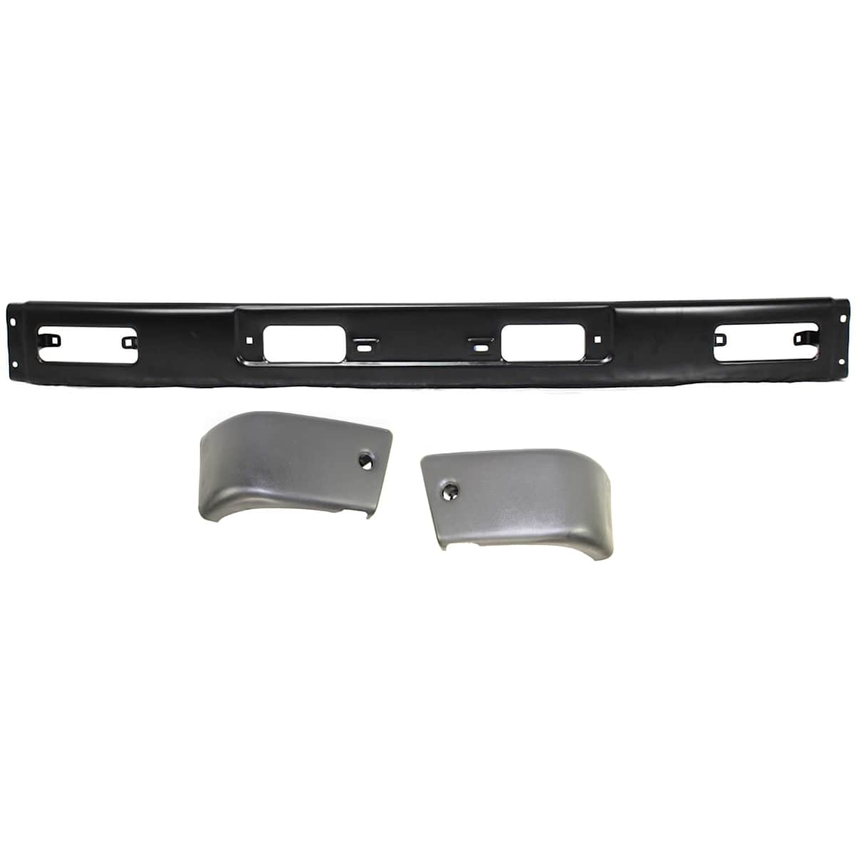 Replacement Front Bumper Kit, Painted Black, includes Bumper Ends