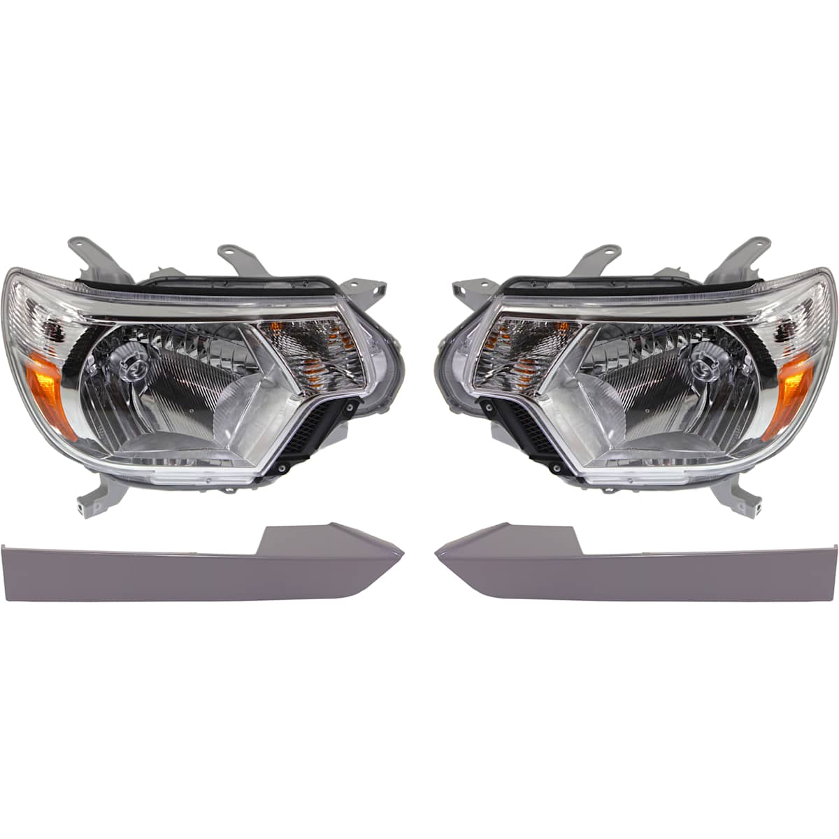 Replacement Headlight Driver and Passenger Side, With bulb(s), Halogen, includes Headlight