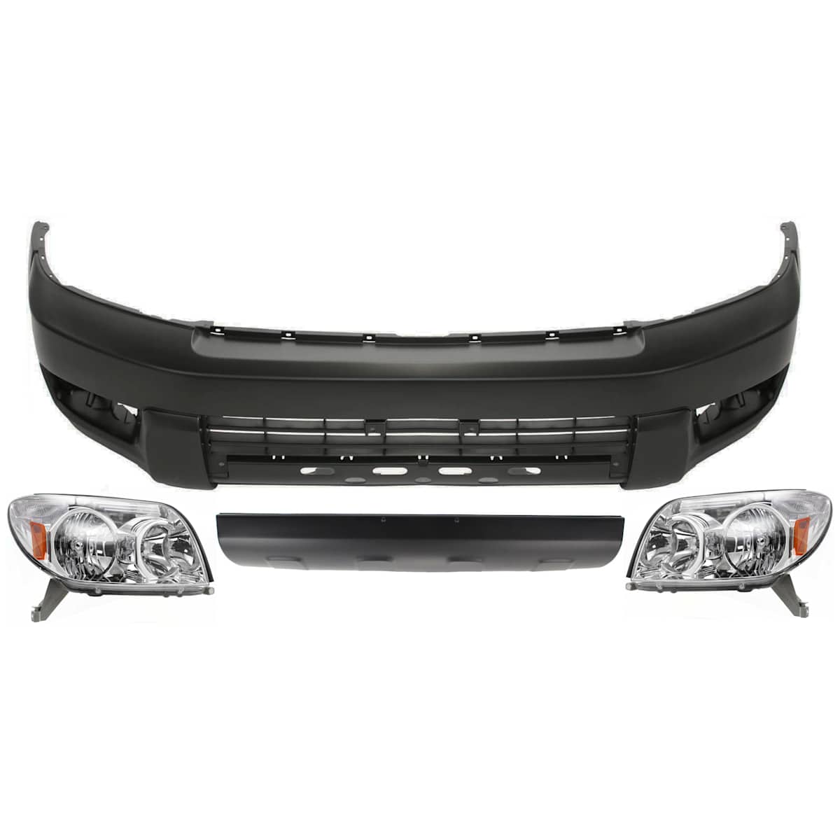 Replacement Front Valance Kit, Primed, includes Bumper Cover, Headlight