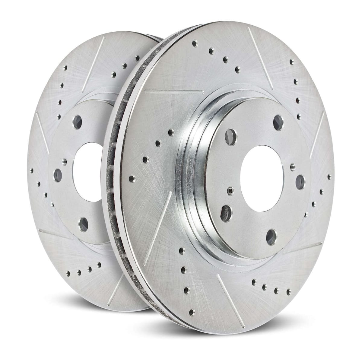 Powerstop® AR82100XPR Front Drilled, Slotted and Zinc Plated Brake Rotors