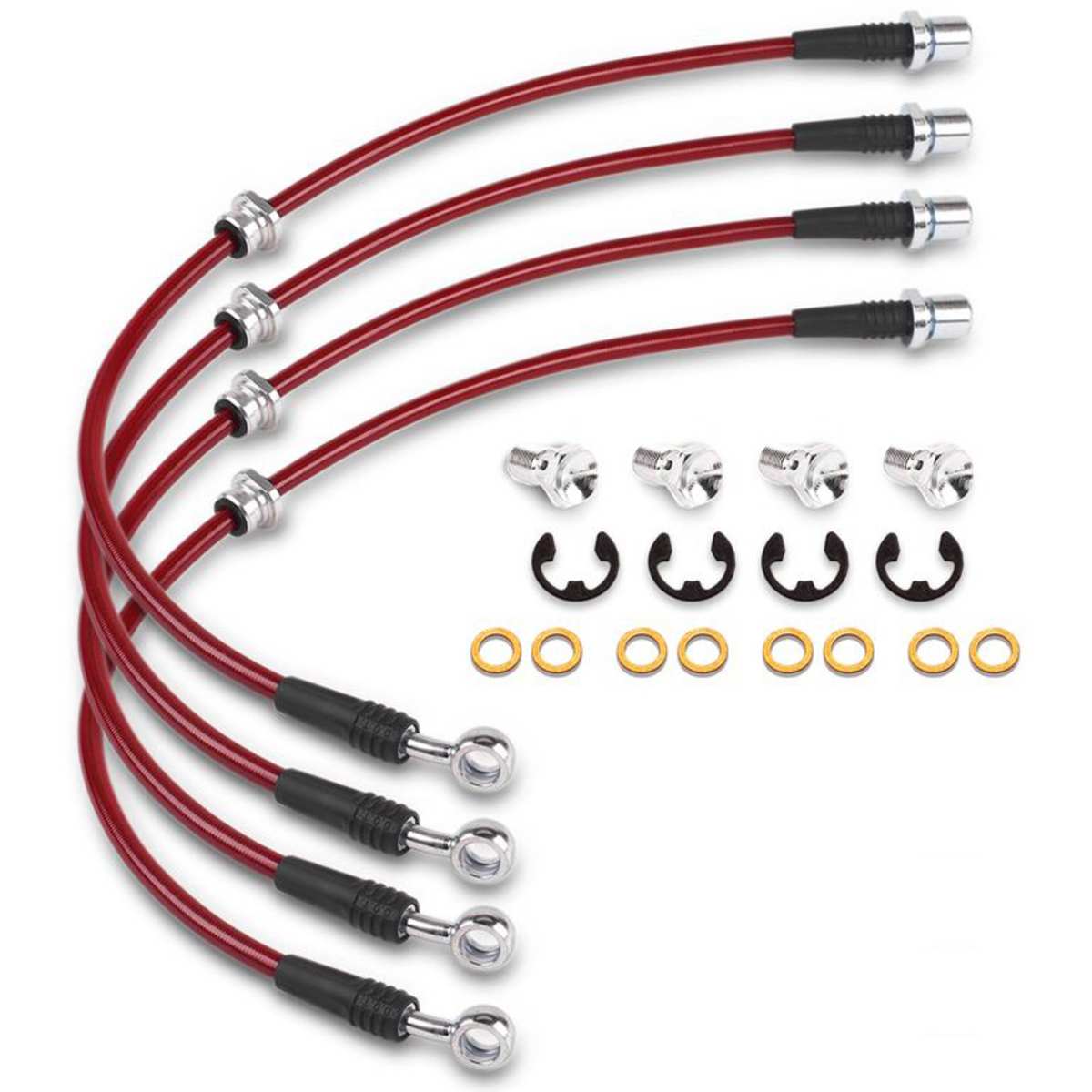Powerstop® BH00133 Front OR Front and Rear Stainless-Steel Brake Hose Line Kit