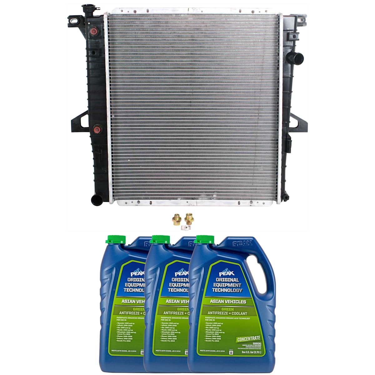 Replacement Radiator Kit, 3.0L/4.0L Engines, Plastic Tank, 1 in. Core ...