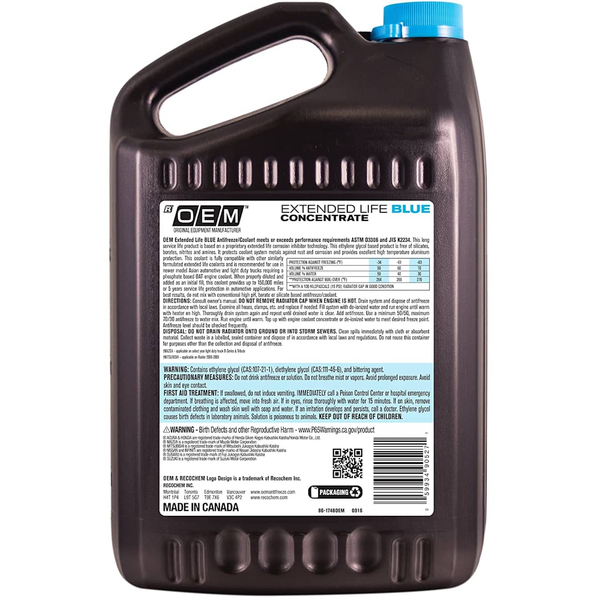 2010 Honda Element OEM Extended Life Blue Series Coolant/Antifreeze 1