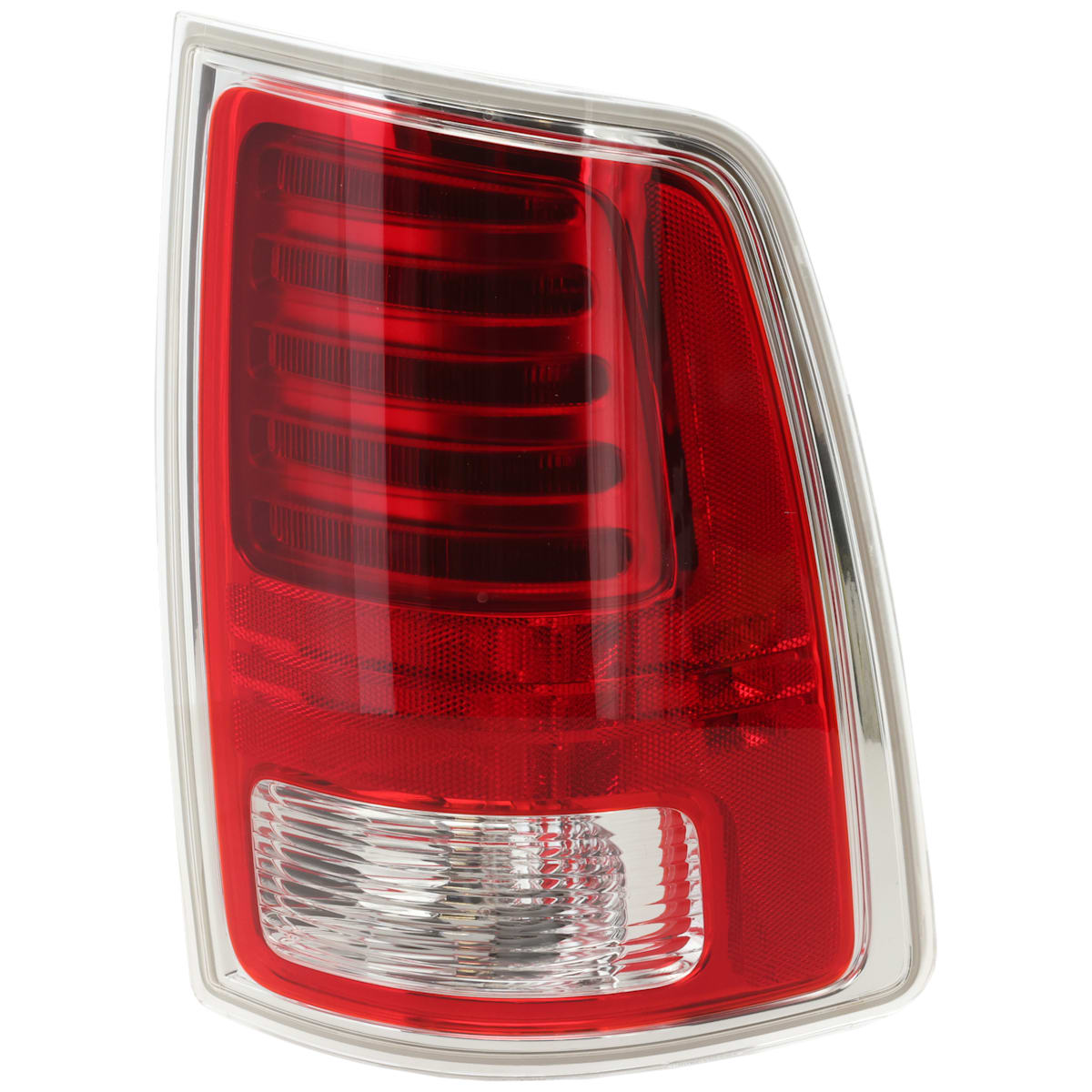 Replacement Passenger Side Tail Light, With bulb(s), LED, Clear and Red Lens, Chrome Interior, With Premium Type