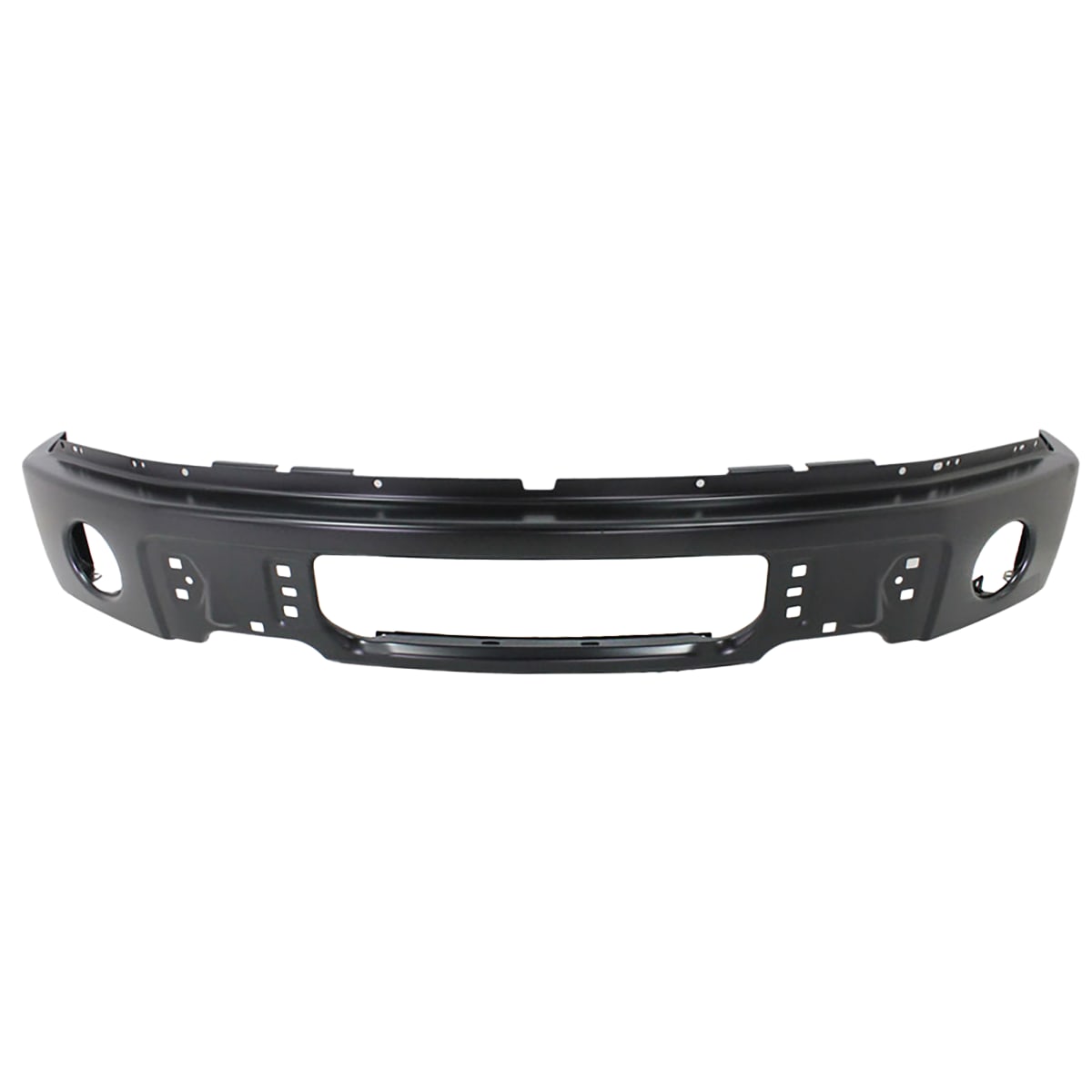 Replacement Front Bumper, Powdercoated Black, Without Mounting Brackets