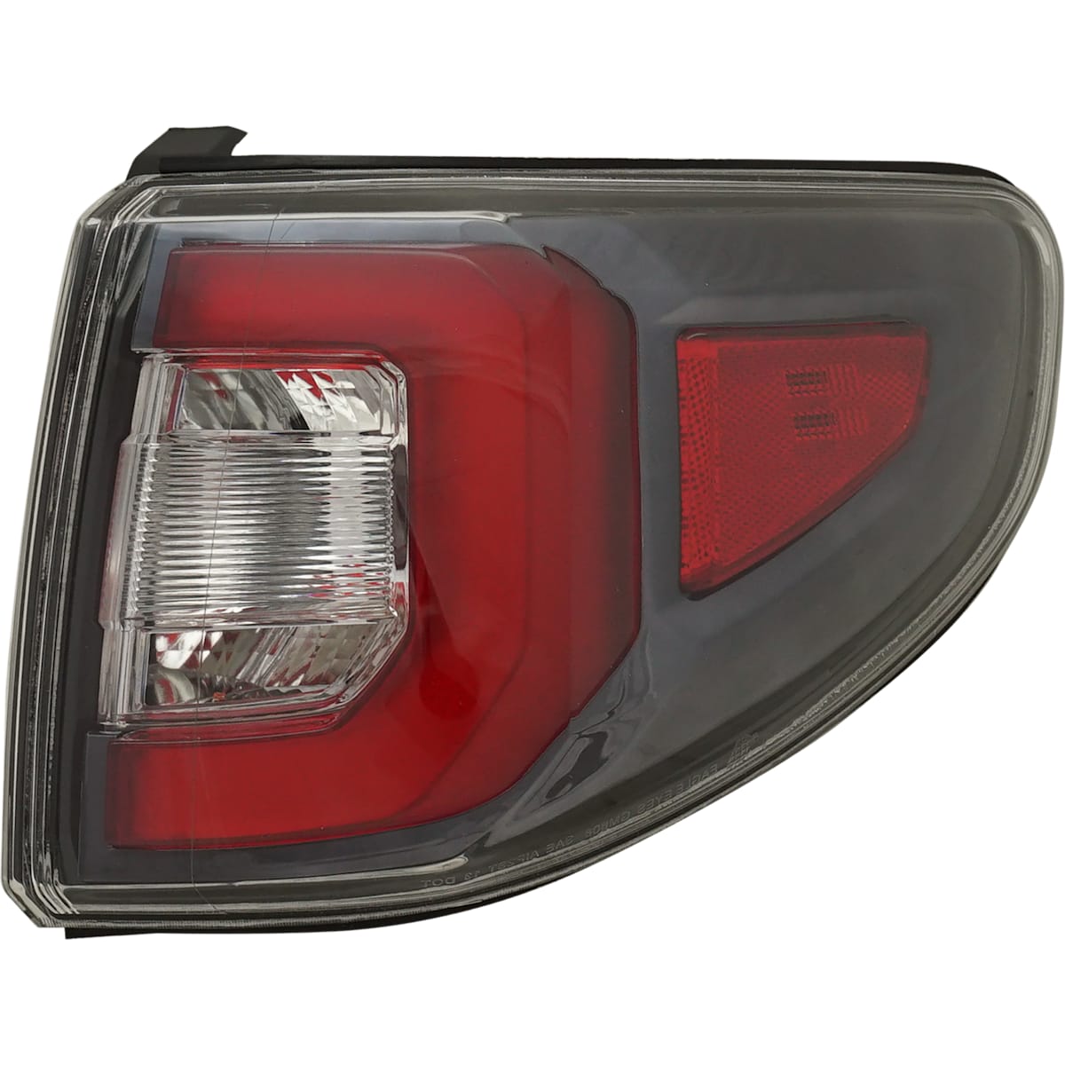 Replacement Passenger Side, Outer Tail Light, With bulb(s), LED, Clear and Red Lens