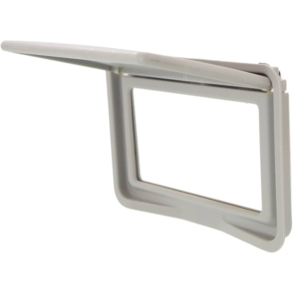 Replacement Sun Visor Vanity Mirror Flip Up Door Gray, Direct Fit