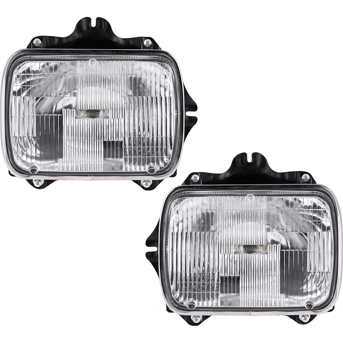 Replacement Driver and Passenger Side Headlights, With bulb(s), Halogen, Clear Lens