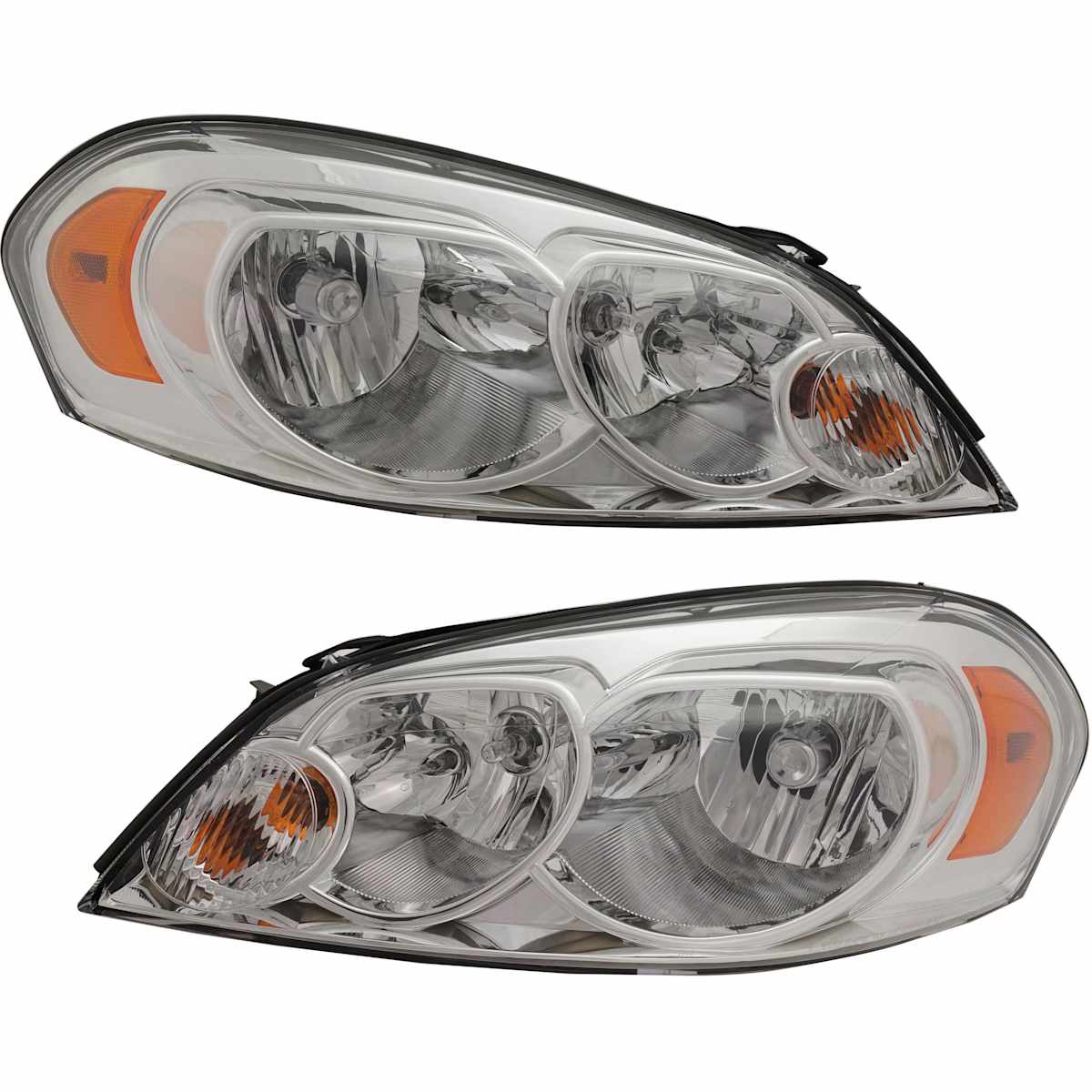 Replacement Driver and Passenger Side Headlights, With bulb(s), Halogen, Clear Lens