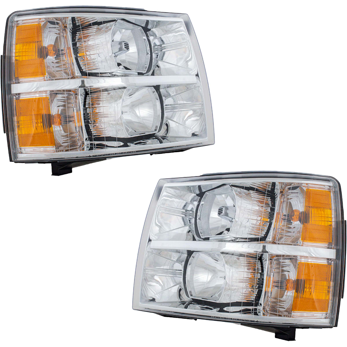 Replacement Driver and Passenger Side Headlights, With bulb(s), Halogen, Clear Lens