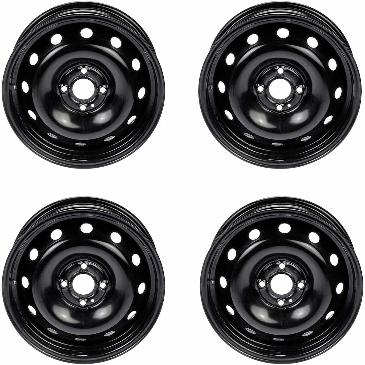 Dorman® SET-RB939100-4 Black Finish Wheel - 15 in. X 6 in.