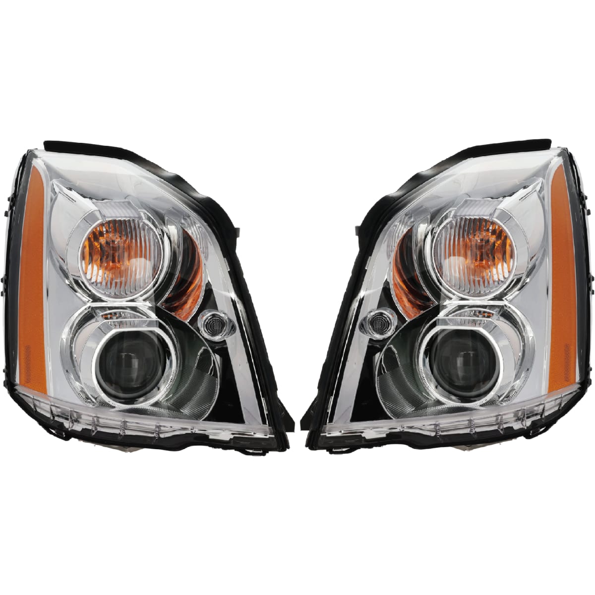 Replacement Driver and Passenger Side Headlights, With bulb(s), HID/Xenon, Clear Lens, With HID bulb and ballast