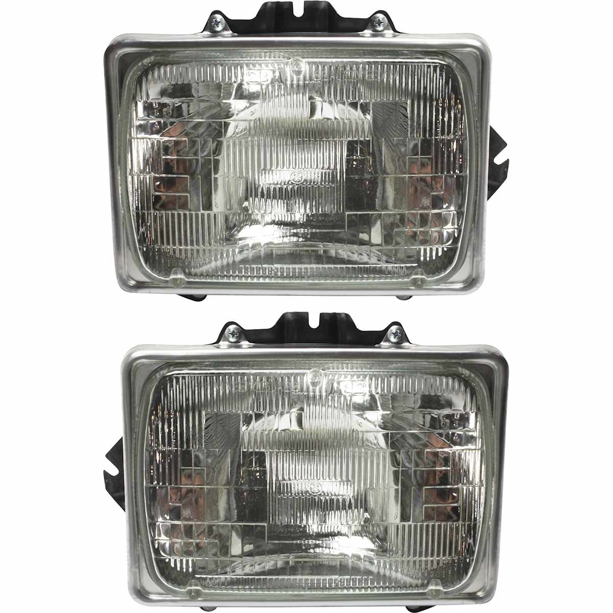 Replacement Driver and Passenger Side Headlights, With bulb(s), Halogen, Clear Lens