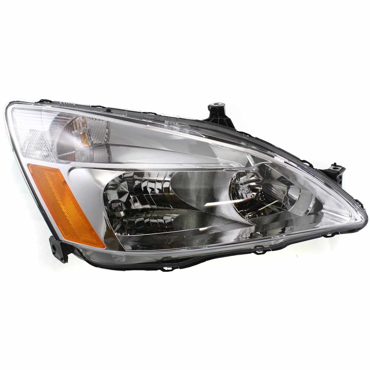 2006 Honda Accord Driver and Passenger Side Headlights, Without bulb(s), Halogen, Clear Lens
