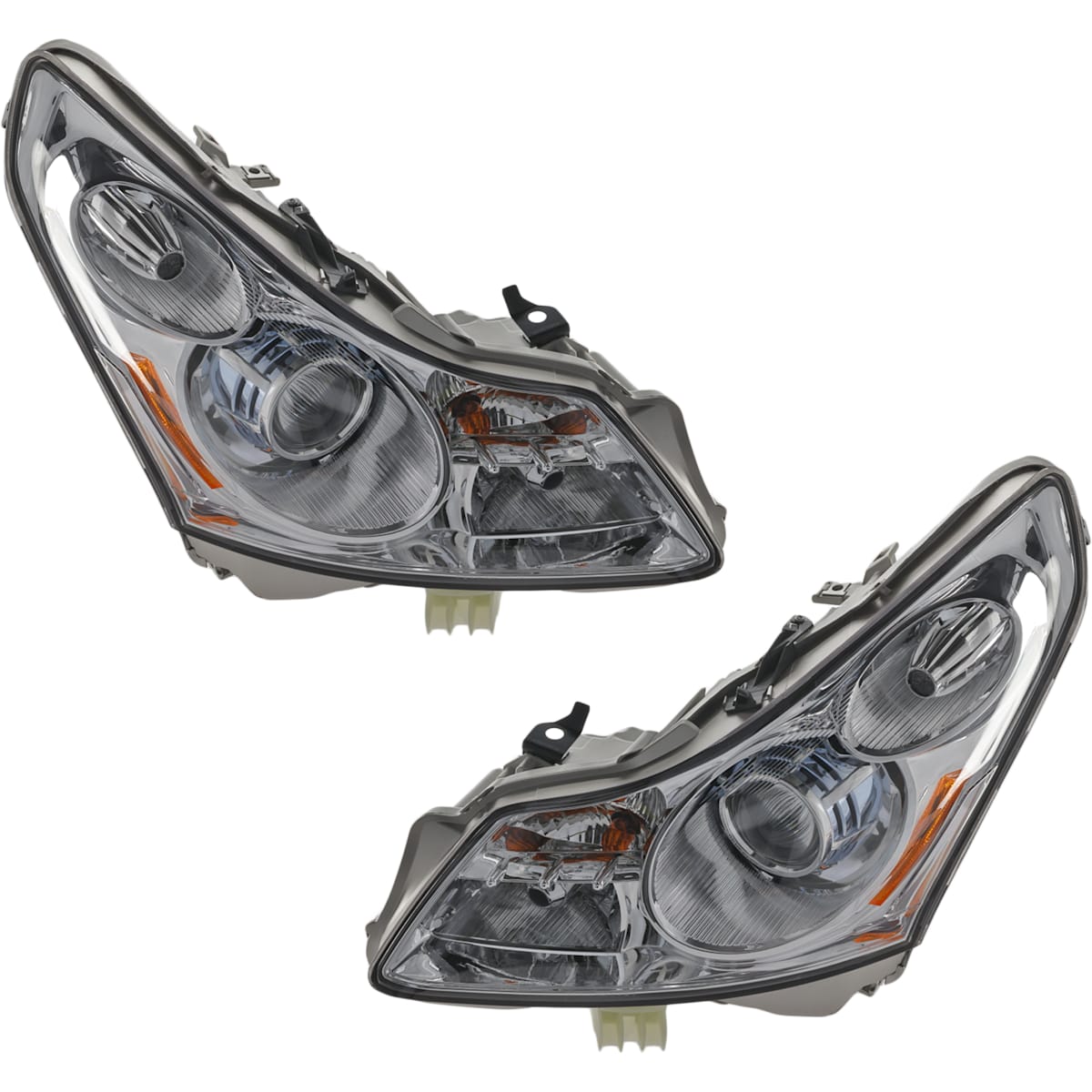 Replacement Driver and Passenger Side Headlights, With bulb(s), HID/Xenon, Clear Lens