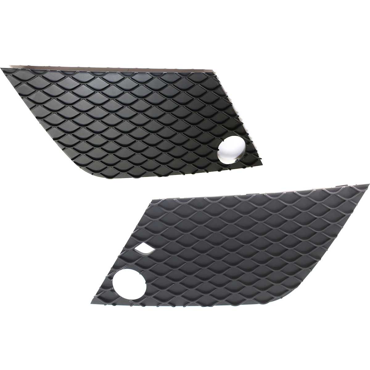 Replacement Driver and Passenger Side Grille Assemblies, Textured Black, Grille Cover, With AMG Styling Package