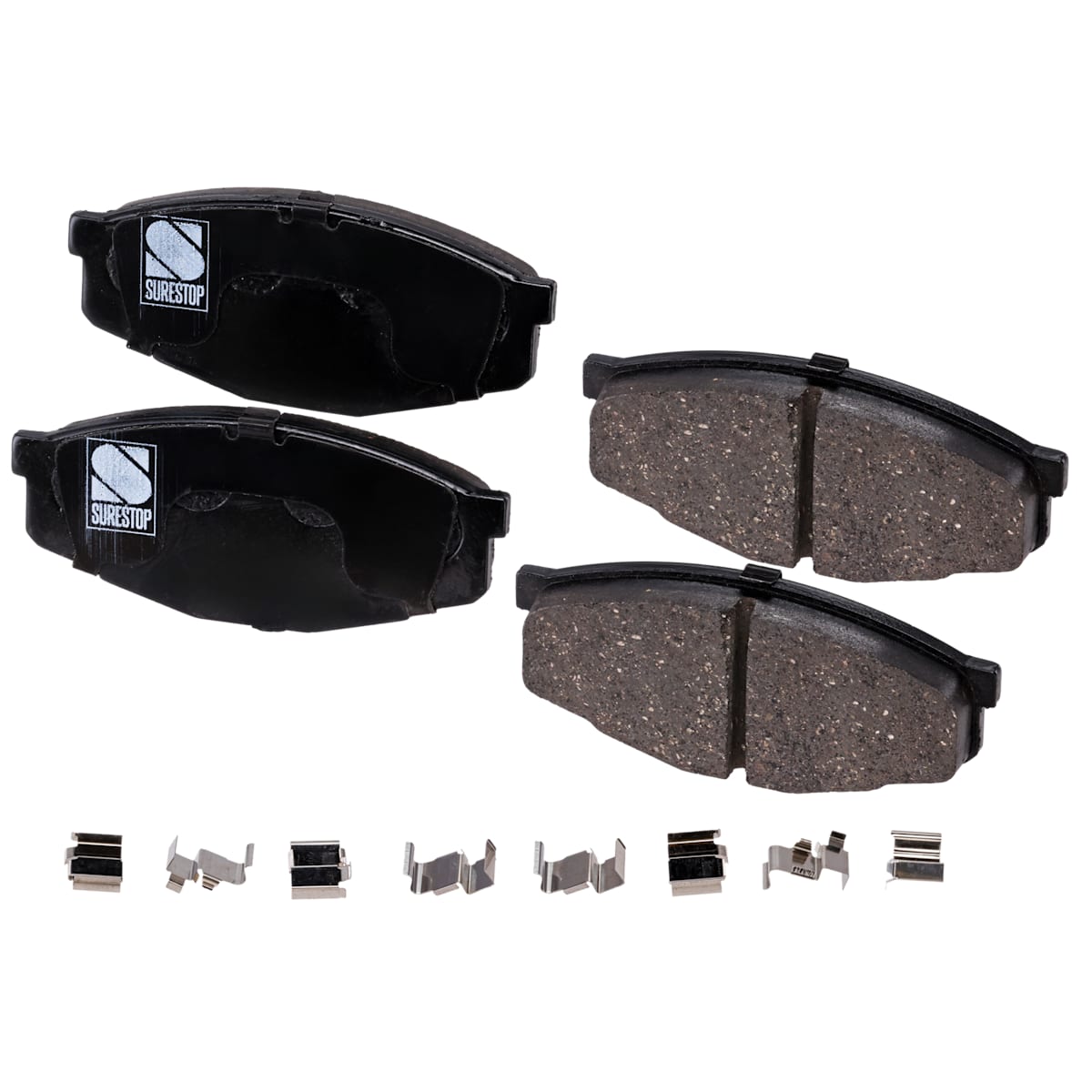 SureStop® Brake Pad Set Front, Includes Shims and Hardware