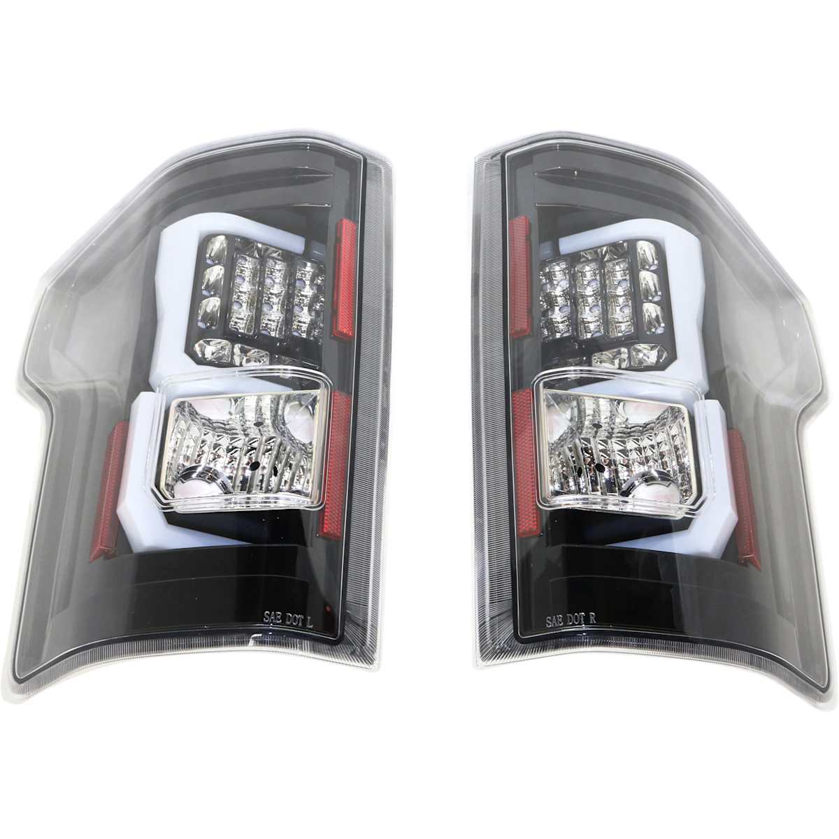 Clear Lens; Black Interior LED Tail Lights