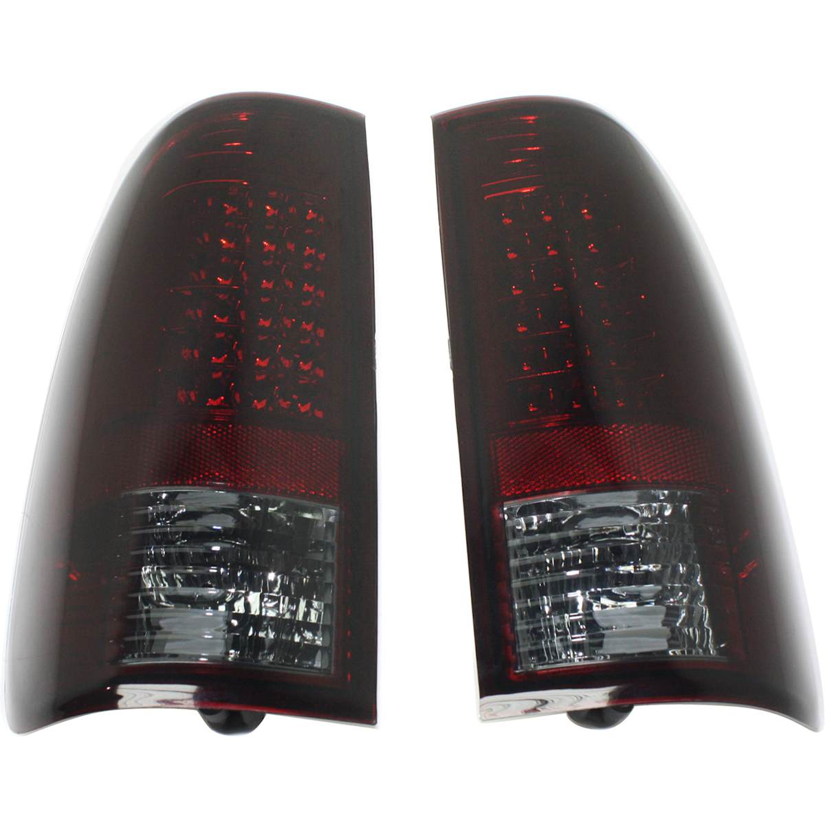 JC Whitney® Driver and Passenger Side Tail Light, Without bulb(s), LED, Red and Smoked Lens