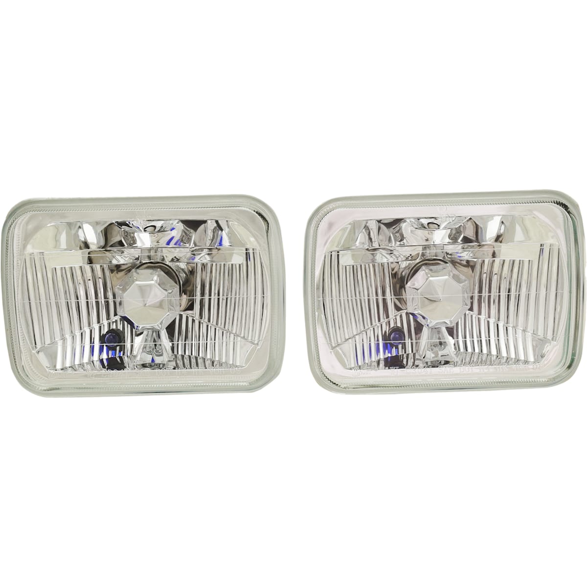 JC Whitney® Driver and Passenger Side Halogen Headlight, With bulb(s), 7 in. Rectangular Conversion Headlight