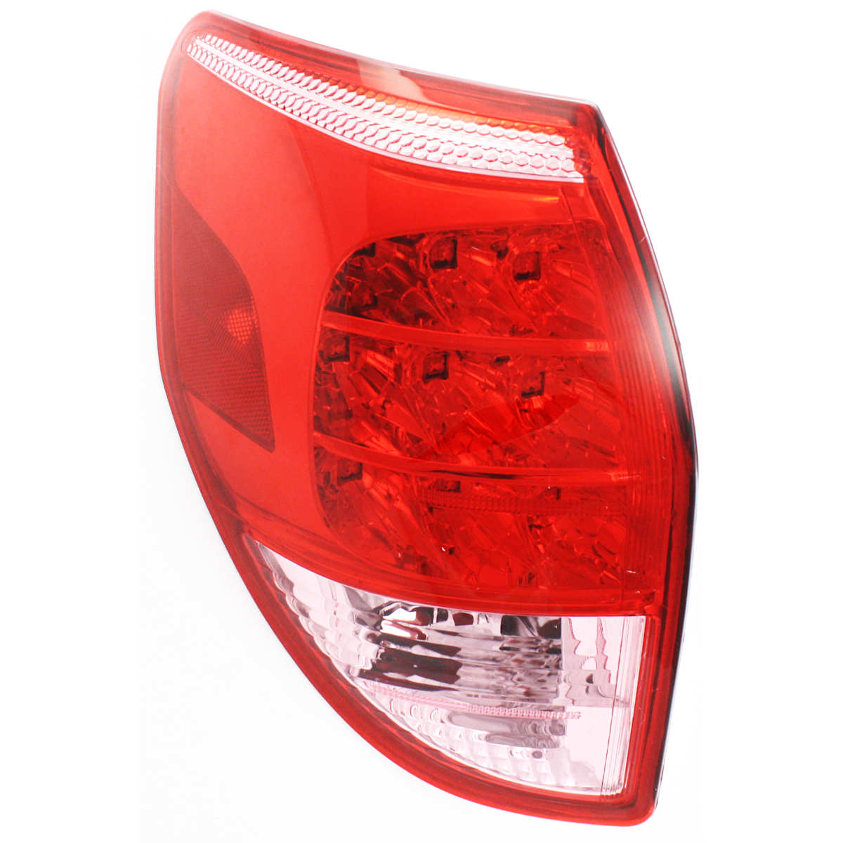 Replacement Driver Side Tail Light, Without bulb(s), LED, Clear and Red Lens