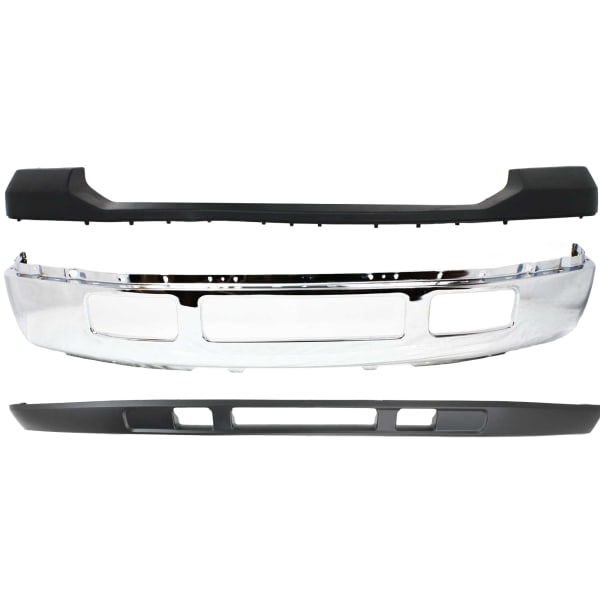 Replacement Front Bumper, Chrome, includes Bumper Cover and Valance KIT