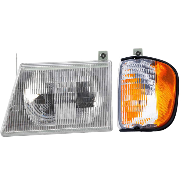 Replacement Driver Side Headlight Kit, With bulb(s), Halogen, Clear