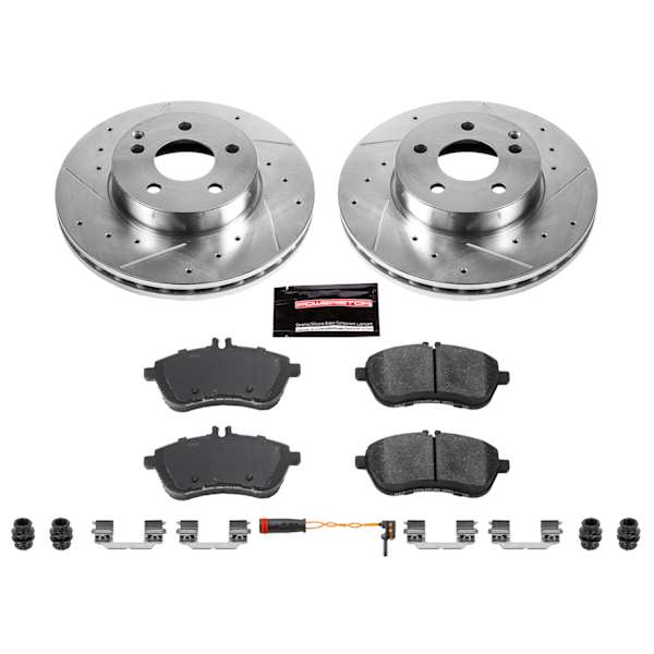 Power Stop KC797A Evolution Sport Front and Rear Caliper Kit-Drilled/Slotted Rotors Calipers Carbon Ceramic Brake Pads Power Stop KC797A Evolution Sport Front and Rear Caliper Kit-Drilled/Slotted Rotors Calipers Carbon Ceramic Brake Pads
