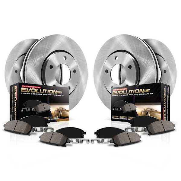 Power Stop KOE6749 Front and Rear Stock Replacement Brake Kit Power Stop KOE6749 Front and Rear Stock Replacement Brake Kit