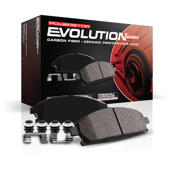 Z23 Evolution Front Carbon-Fiber Ceramic Brake Pads Power Stop Z23-1609B Z23 Evolution Front Carbon-Fiber Ceramic Brake Pads Power Stop Z23-1609B