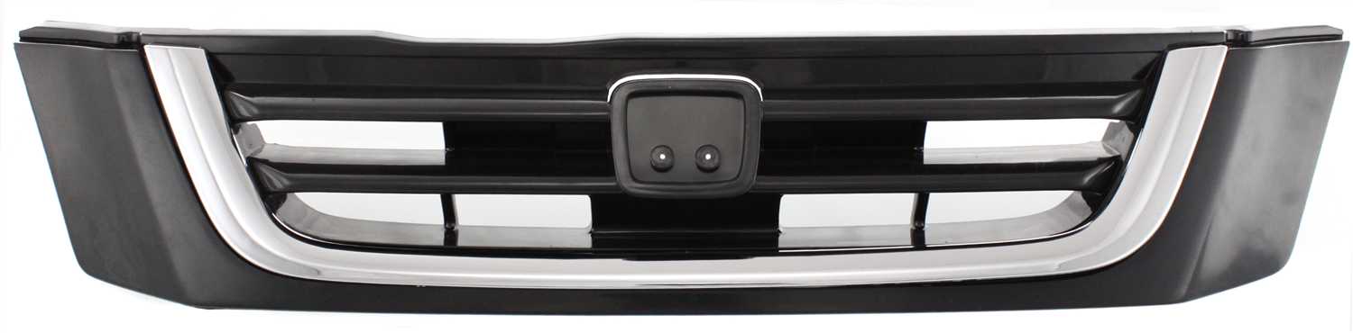 AM CR V 97-98 GRILLE Painted Black Shell and Insert w Chrome Insert Molding SKU 10073 Partslink HO1200152 OEM Performance