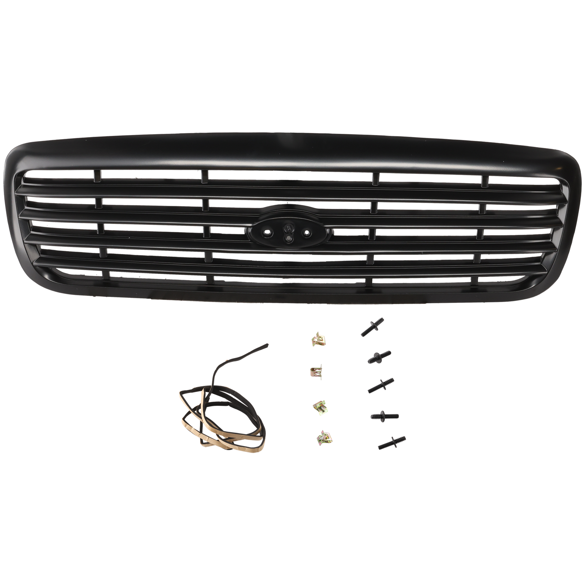 AM CROWN VICTORIA 99-00 GRILLE Painted Black Shell and Insert w Police SKU 10352 Partslink FO1200379 OEM XW7Z8200AAA
