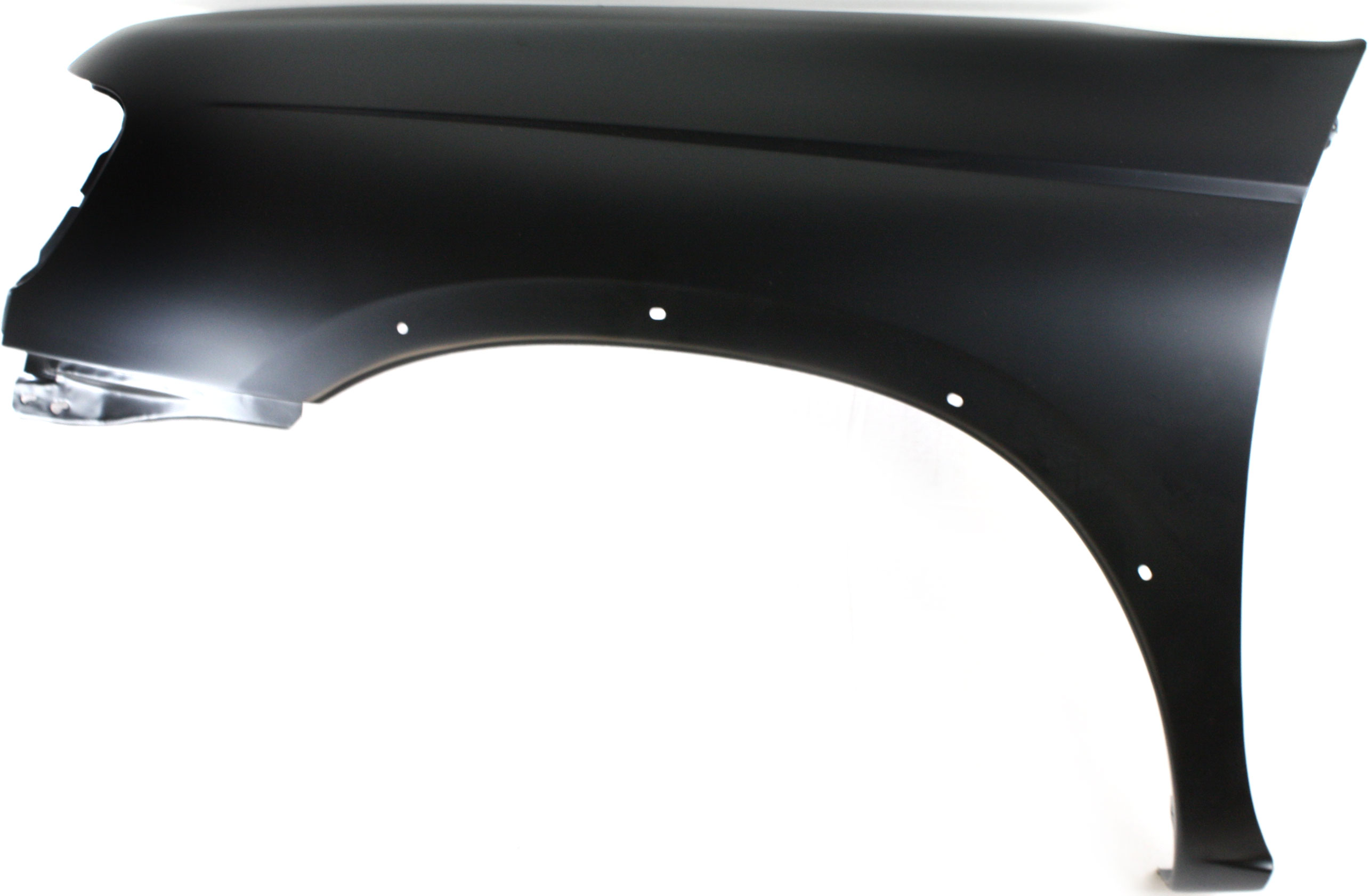 AM FRONTIER 98-00 FRONT FENDER LH Primed 4WD w Molding Holes SKU 10539 Partslink NI1240162 OEM 631133S535