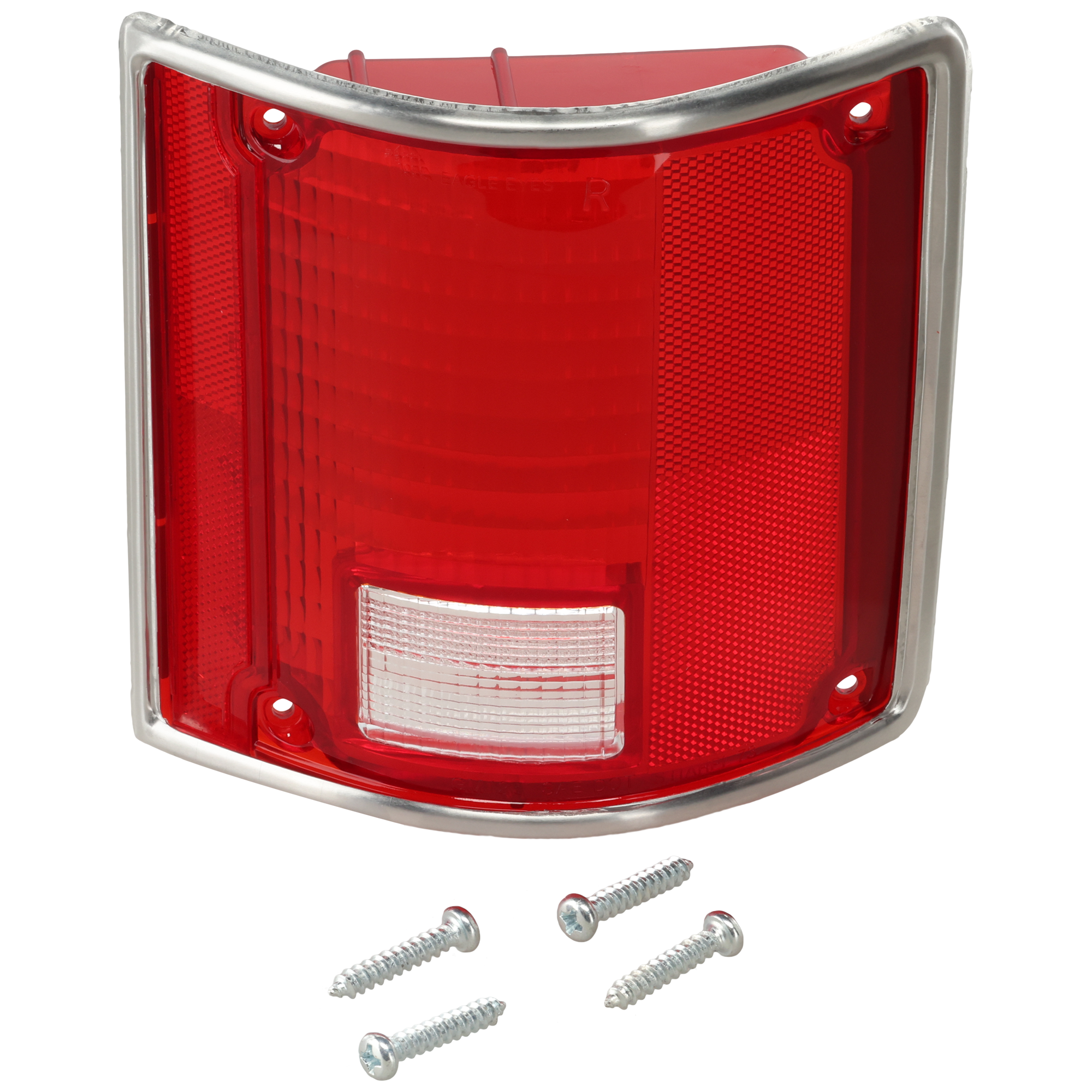 AM SUBURBAN 73-91 TAIL LAMP LENS RH w Chrome Trim SKU 11-1282-09 Partslink GM2801122 OEM 5968330