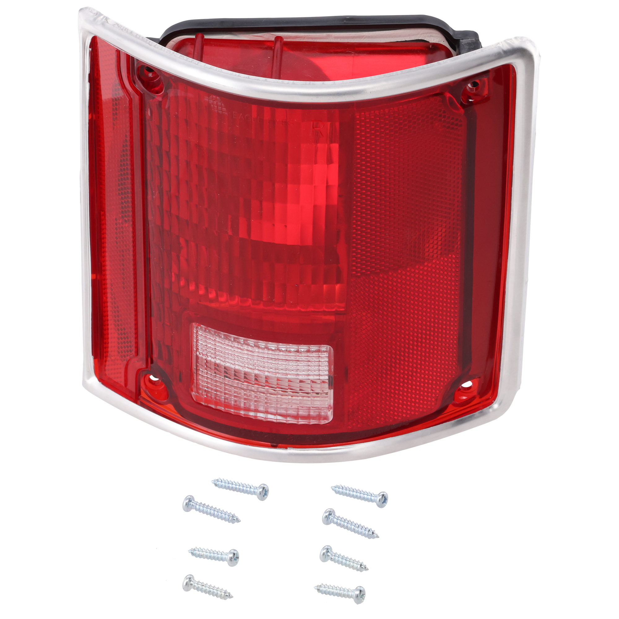AM SUBURBAN 78-91 TAIL LAMP RH Lens and Housing Halogen w Chrome Trim SKU 11-1282-69 Partslink GM2807901 OEM 370868