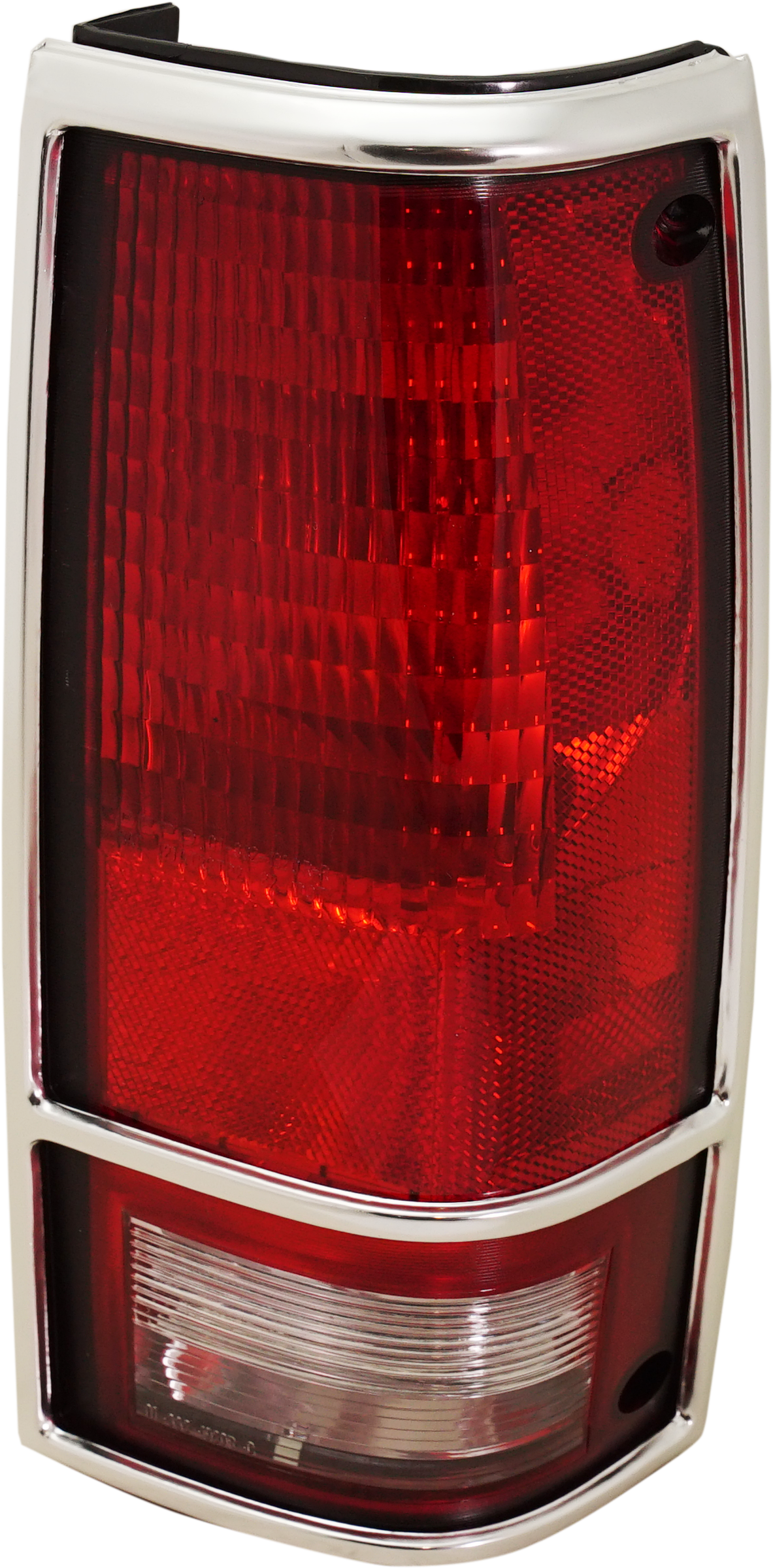 AM S10 BLAZER 83-94 TAIL LAMP RH Lens and Housing Halogen w Chrome Trim SKU 11-1324-97 Partslink GM2801123 OEM 917920