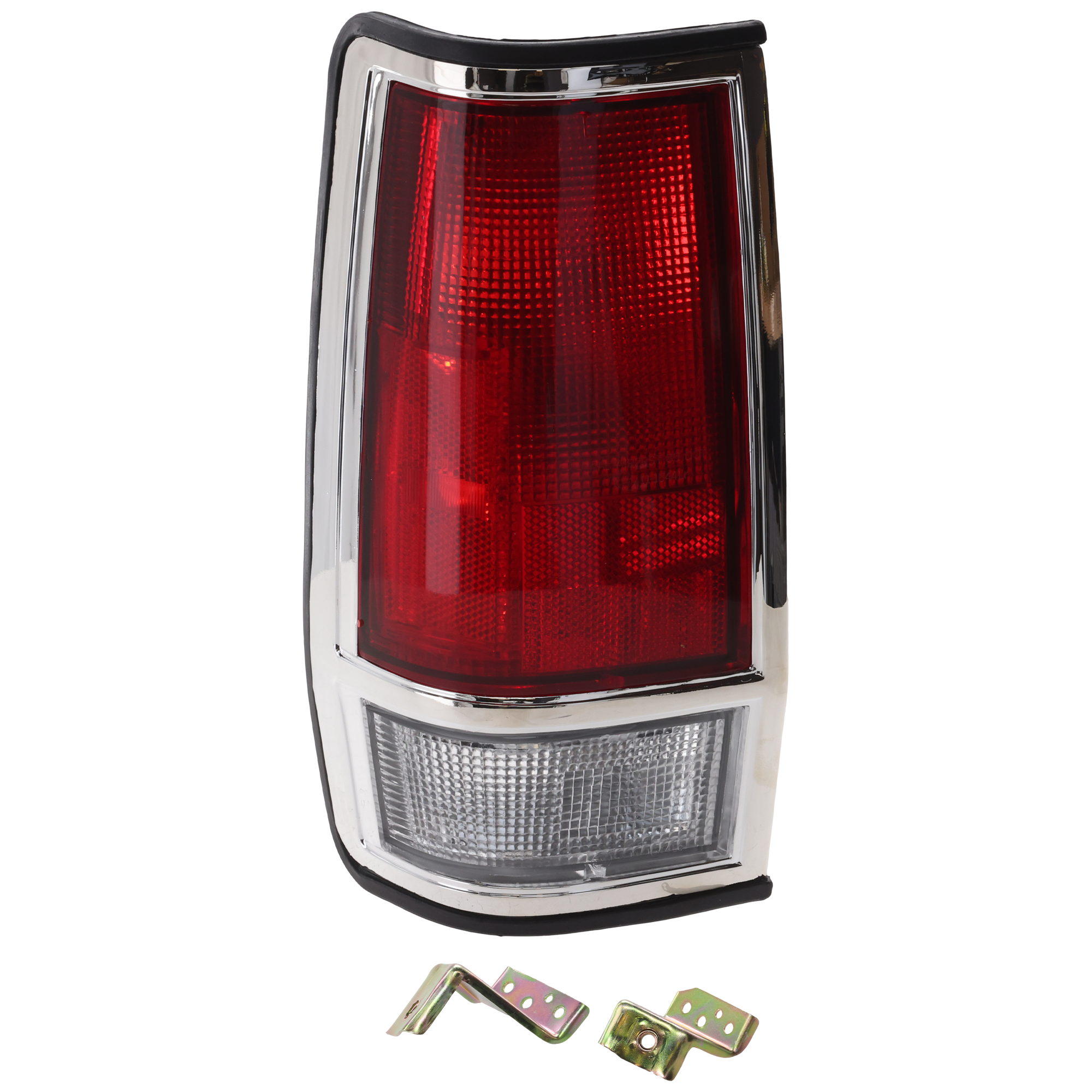 AM NISSAN 720-85-86 TAIL LAMP LH Lens and Housing Halogen w Chrome Trim SKU 11-1644-09 Partslink NI2808101 OEM 2655980W00