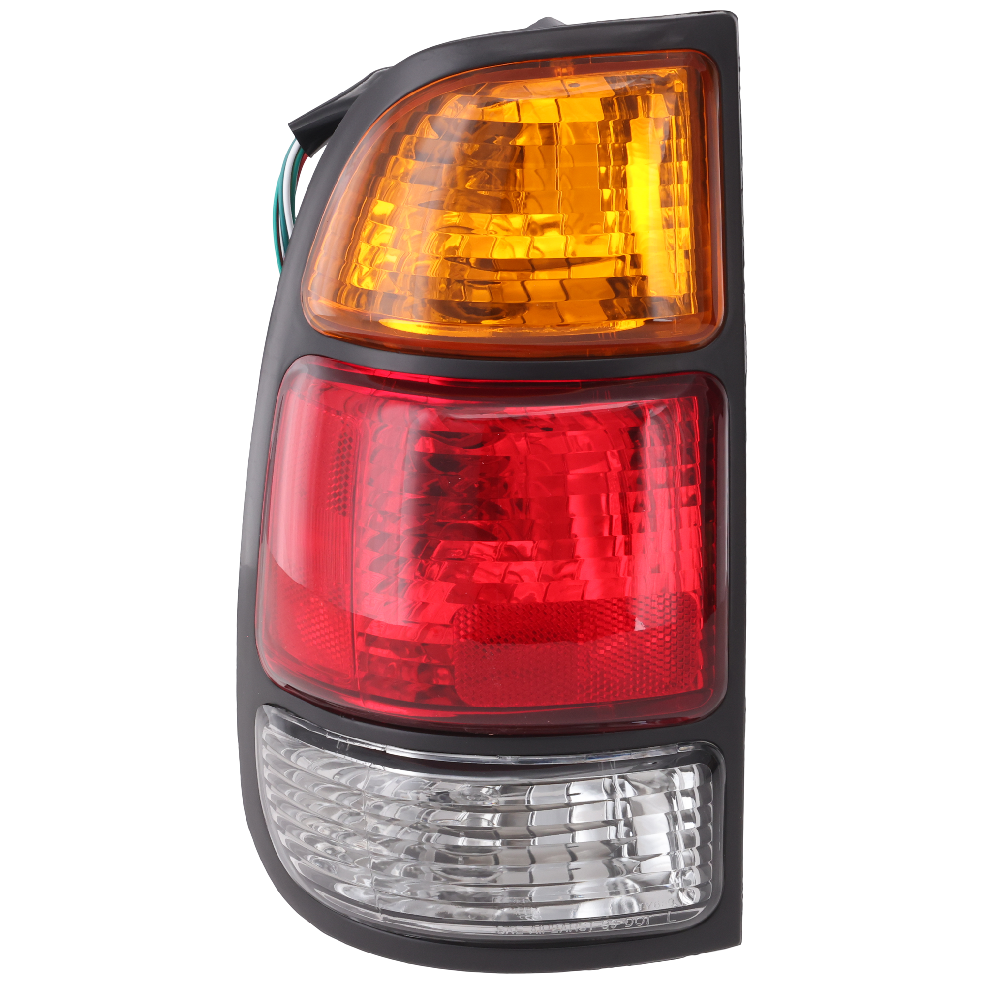 AM TUNDRA 00-05 TAIL LAMP LH Assembly Amber Clear Red Lens w Standard Bed Regular and Access Cab SKU 11-5266-00 Partslink TO2800129 OEM 815600C010