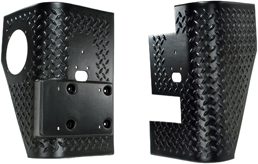 AM Rear Corner Guards Body Armor 97-06 Jeep Wrangler TJ SKU 11650.02