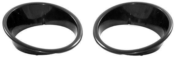 AM Headlight Bezels Black 07-14 Jeep Wrangler JK SKU 12419.25