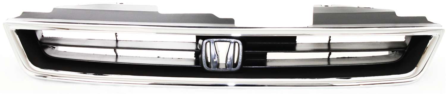 AM ACCORD 96-97 GRILLE Chrome Shell Textured Black Insert 4 cylinder SKU 1265 Partslink HO1200136 OEM 75101SV4902