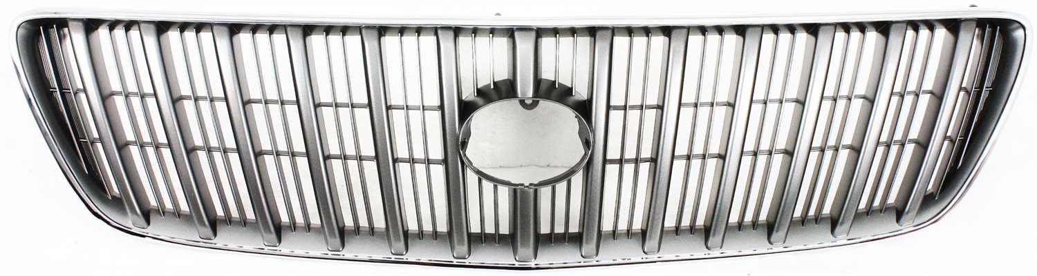 AM RX300-99-00 GRILLE Vertical Bar Chrome Shell Painted Gray Insert To 7-00 SKU 14503 Partslink LX1200105 OEM 5311148010