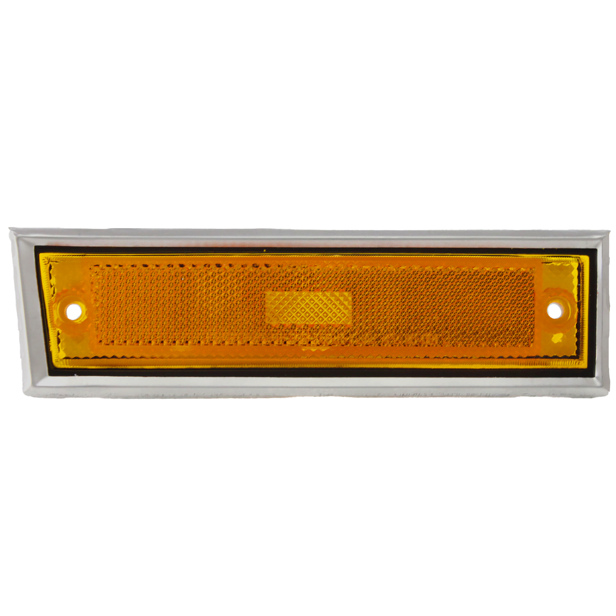 AM SUBURBAN 81-91 FRONT SIDE MARKER LAMP RH Lens and Housing w Chrome Trim SKU 18-1200-66 Partslink GM2551107 OEM 915558