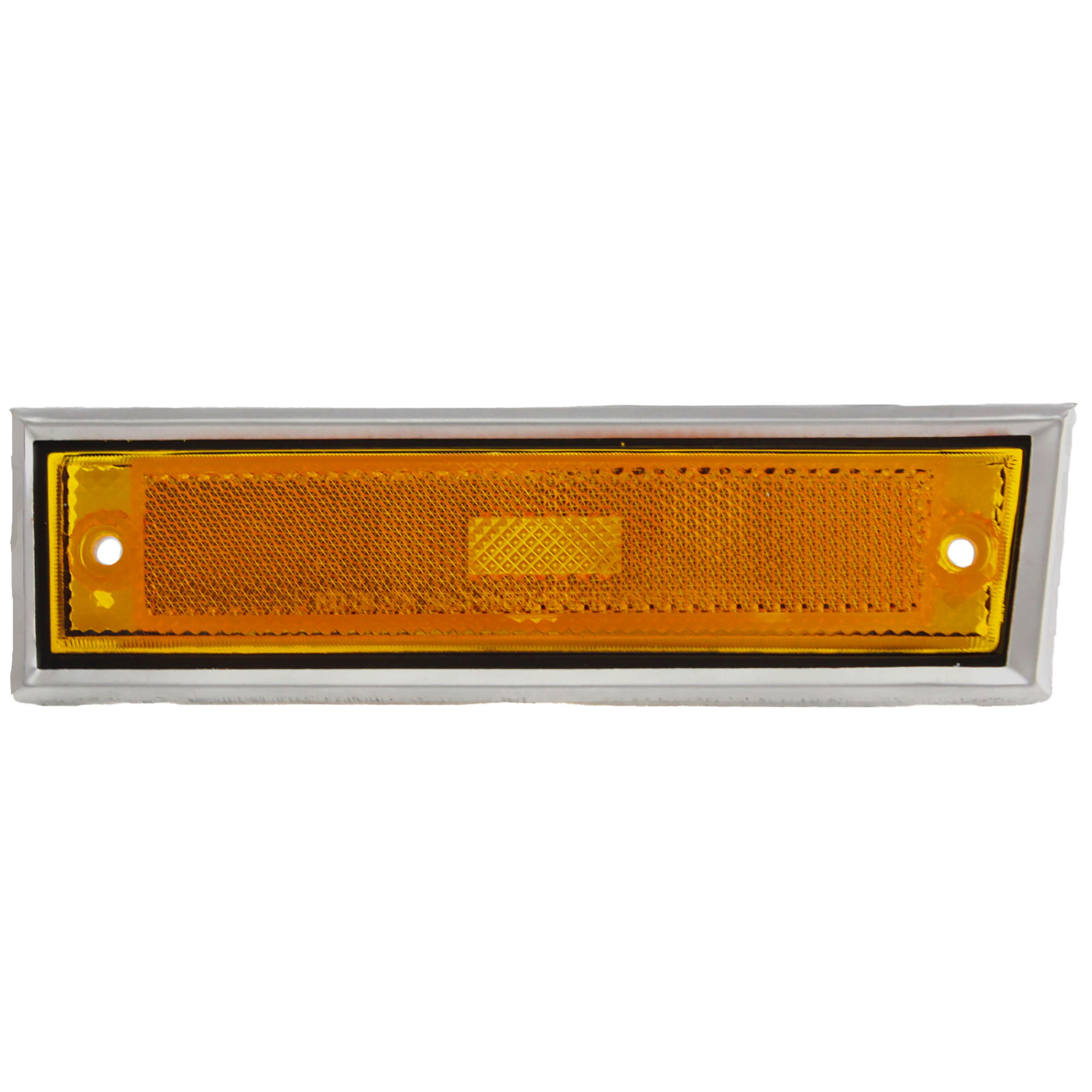 AM SUBURBAN 81-91 FRONT SIDE MARKER LAMP LH Lens and Housing w Chrome Trim SKU 18-1201-66 Partslink GM2550115 OEM 915557