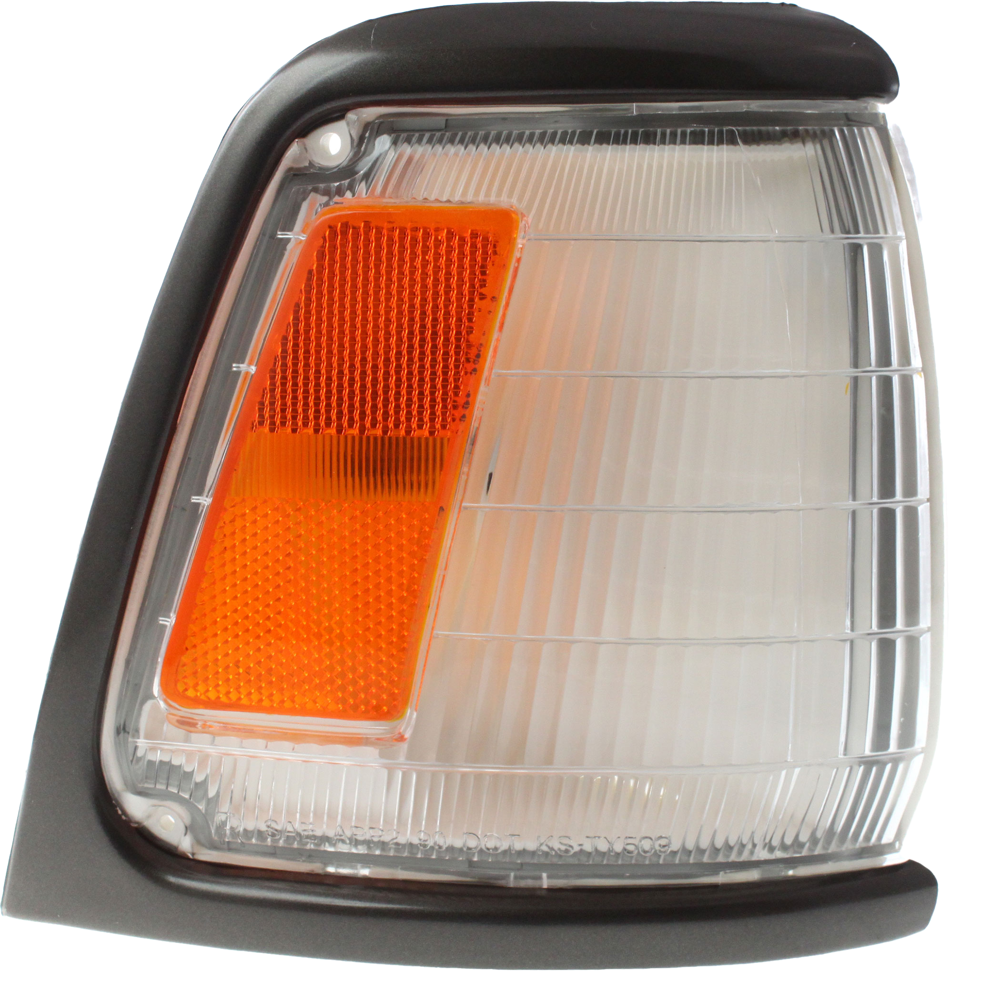 AM TOYOTA PICKUP 89-91 CORNER LAMP RH Assembly w Gray Trim 2WD DLX SR5 Models SKU 18-1476-00 Partslink TO2521123 OEM 8161089176